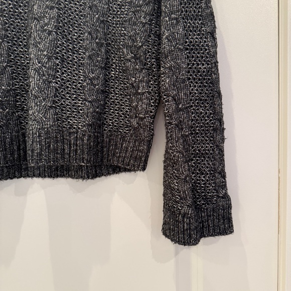 Urban Outfitters Cable Knit Cut-Out Oversized Sweater, Size S, Black - Picture 8 of 12